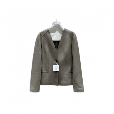 HERMES V-NECK LEATHER JACKET HERMES V-NECK LEATHER JACKET